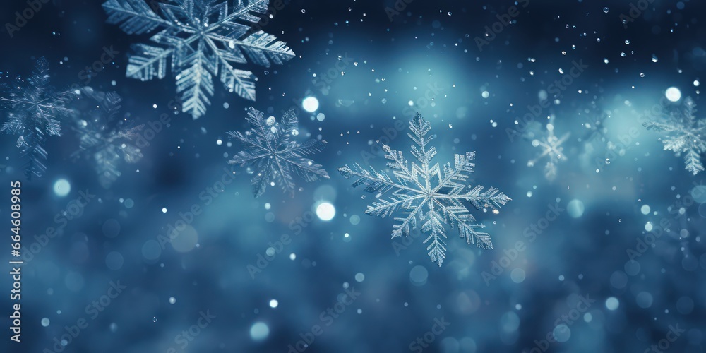 beautiful detailed snowflakes falling from the sky, suitable for greeting cards or backgrounds - ai-generated beautiful detailed snowflakes falling from the sky, suitable for greeting cards or backgrounds - ai-generated