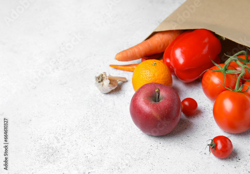 Fresh produce spilling from...
