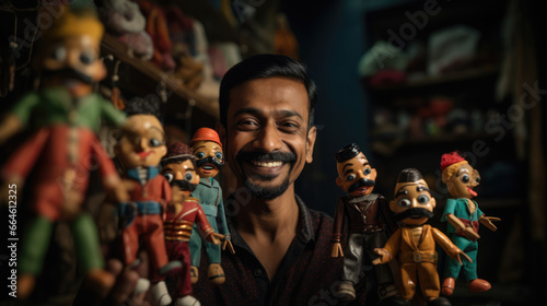 Indian Puppeteer and Vibrant Handmade Puppets Bring Folklore to Life
