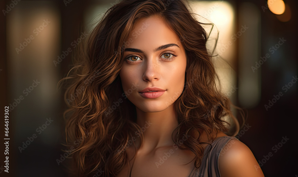 Mesmerizing Femininity: Sensual Close-Up Portrait of a Young Woman, Expressive and Graceful. Generative AI Mesmerizing Femininity: Sensual Close-Up Portrait of a Young Woman, Expressive and Graceful. Generative AI