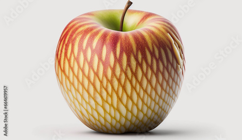Organic honeycrisp fresh apple fruit white background AI Generated image photo
