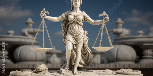 The Statue of Justice Grasping the Scales of Justice, A Timeless Emblem of Equity and Fairness