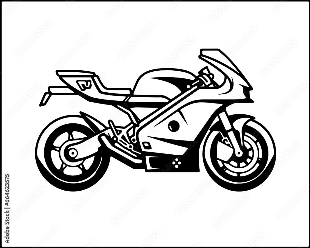 Motorcycle ATV Vector Scooter Bike Logo Pictogram Icon Sport Motorsport