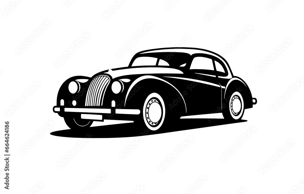 Naklejka premium Vintage Car Logo Vector Icon Fast Elegant