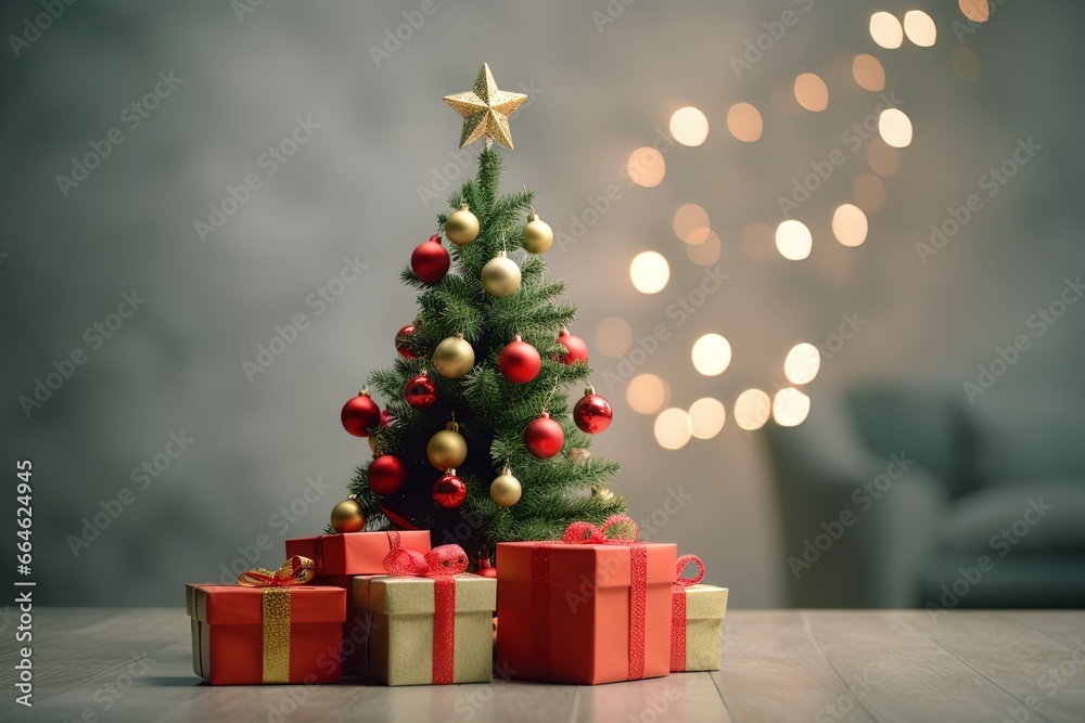 christmas tree with gifts