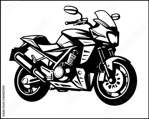 black and white motorcycle graphic clip art preview