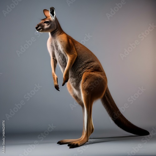 A courageous kangaroo in a dynamic pose, ready to spring into action as a superhero3