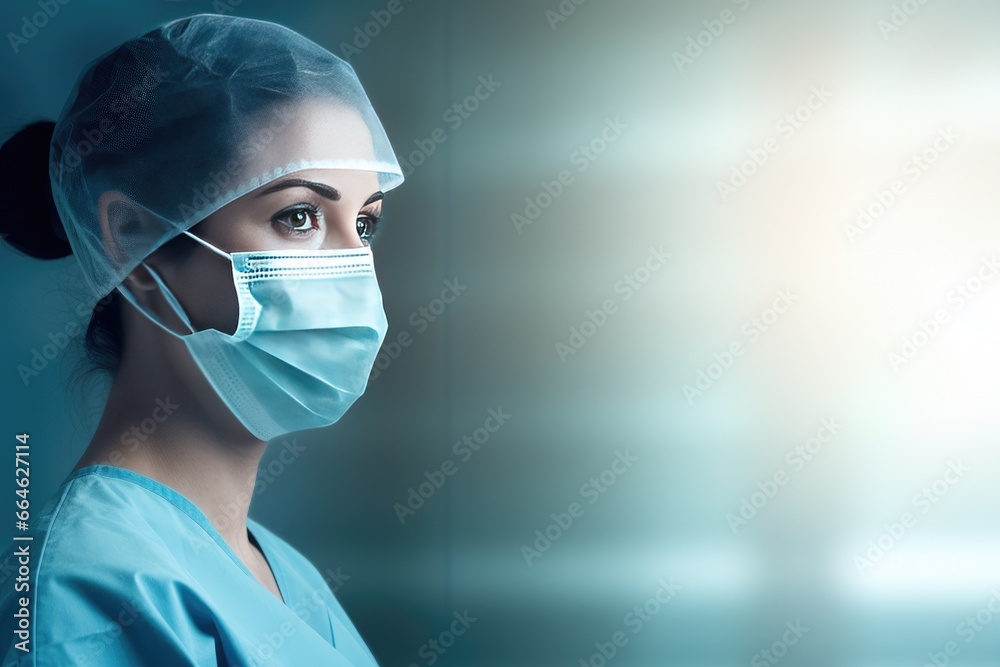 Young beautiful Registered Nurse, future doctor