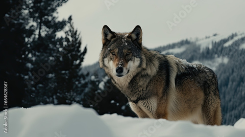 Majestic Canine of the High Himalayas  A Winter Wolf Portrait 35mm detail