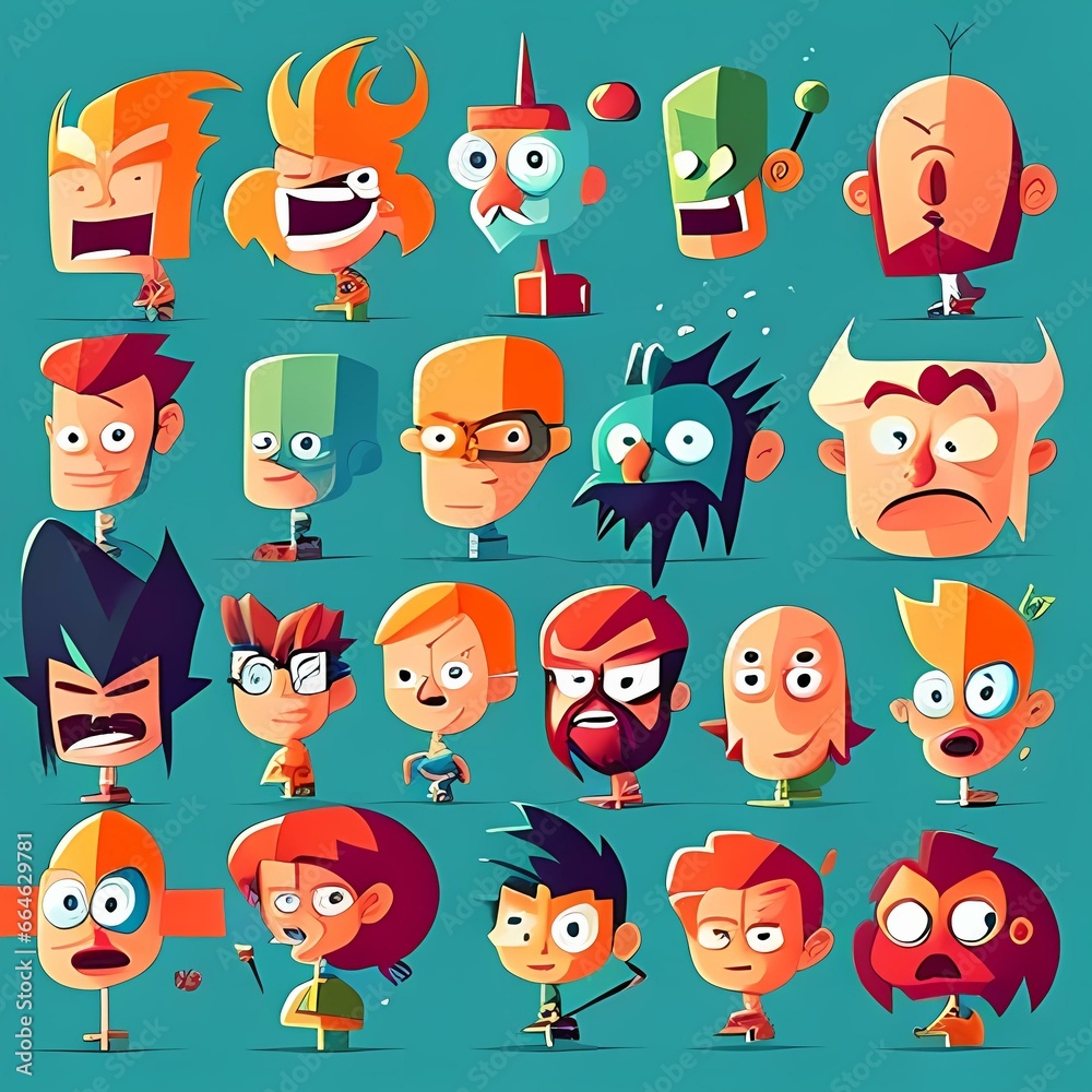 Funny Abstract Cartoon Illustration Funny Abstract Cartoon Illustration