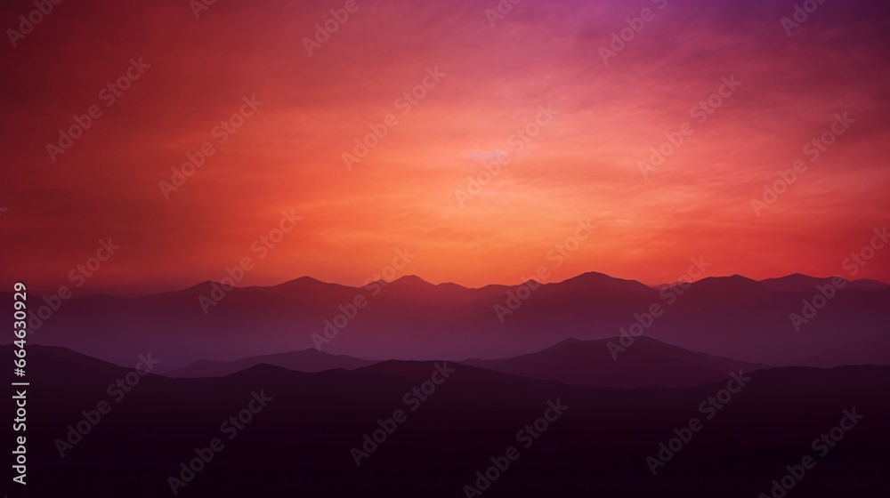 an image with a sunset-inspired gradient from warm orange to deep purple.