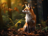 red fox in the forest