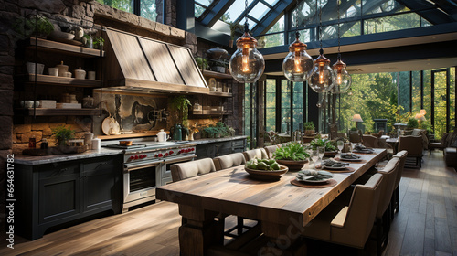 interior design of modern kitchen