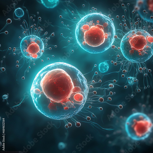 Medical science laboratory. Concept of virus and bacteria research