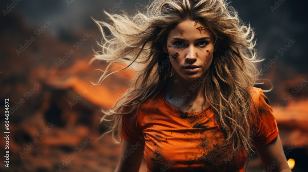Women soccer. Generative AI