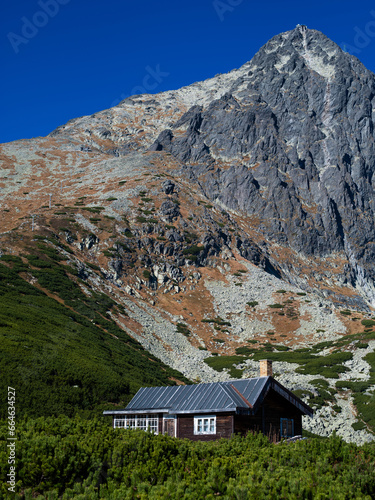  2023-10-18; house at the top of the mountain lomnicky stit, Tatranska Lomnica Slovakia