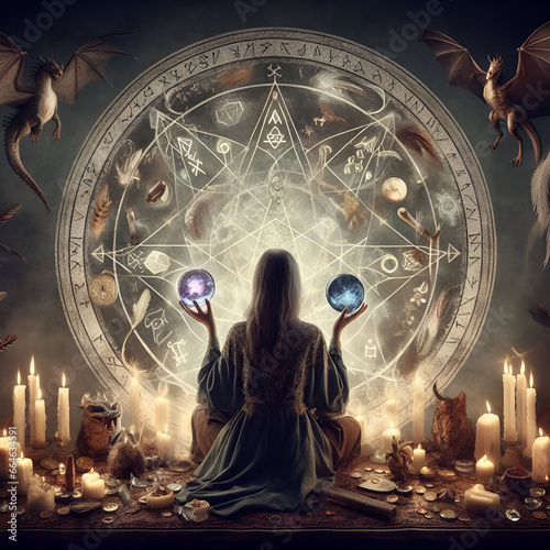 Mystical Girl Person Seance Sleep Meditating to Gentle Waves of Piano Spell Music, Dark Fantasy Magic Birth Chart, Zodiac Astrology Signs Portal, Tarot Energy Cards, , Ancient Alchemy, Mereology Being