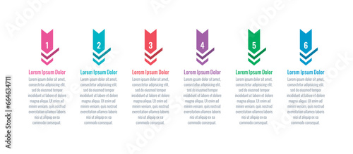 six option informational templates. checkmark infographic template. annual report, internet, magazine, web infographic template