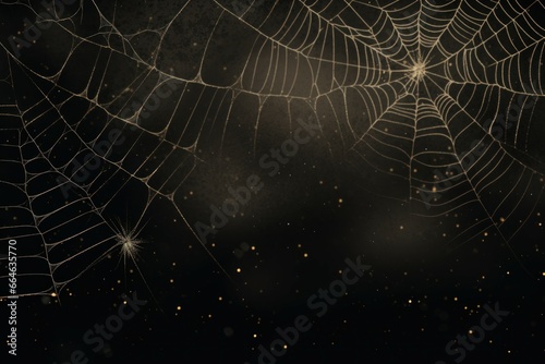 Cobweb mockup background. Horror fear. Generate Ai © juliars
