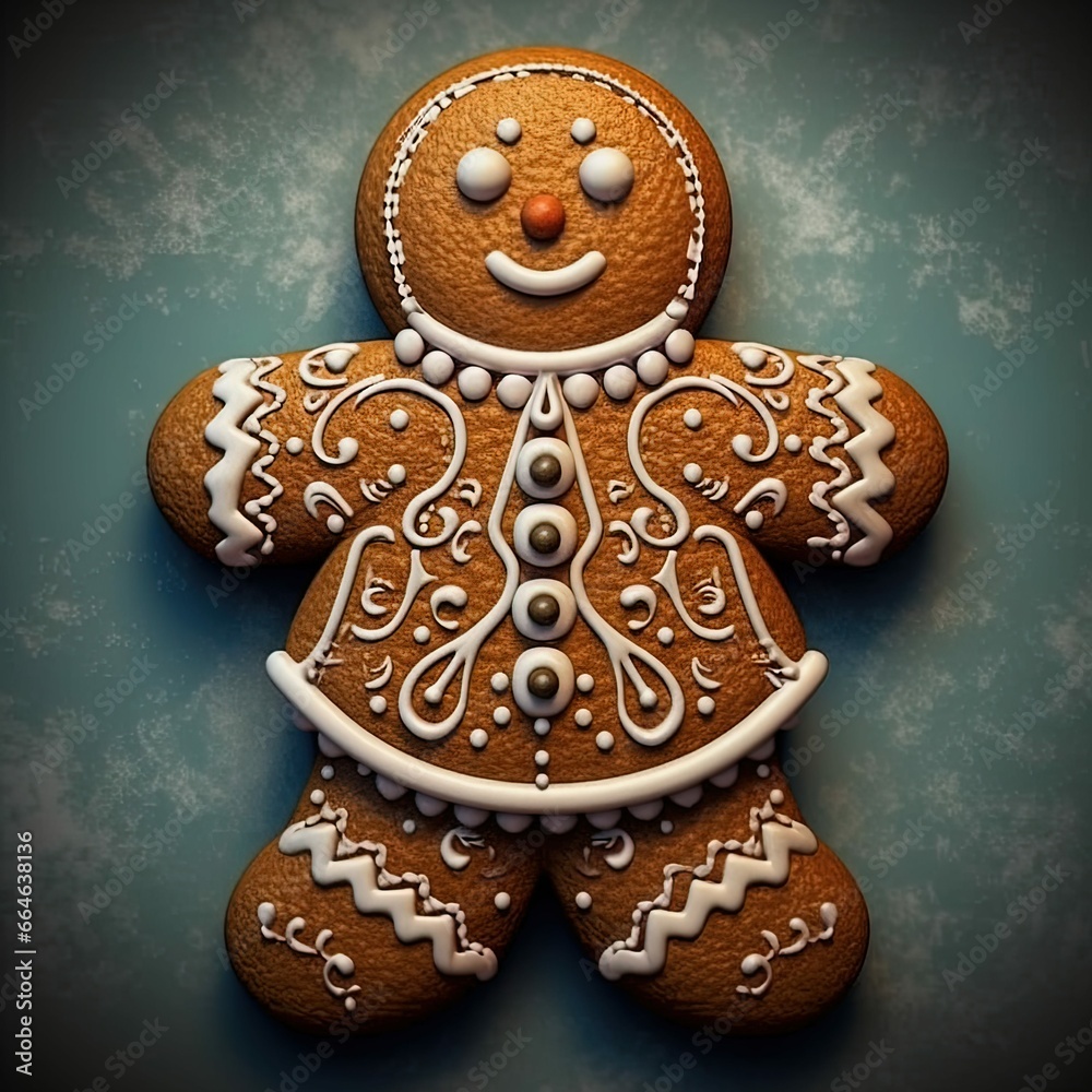gingerbread person with gingerbread