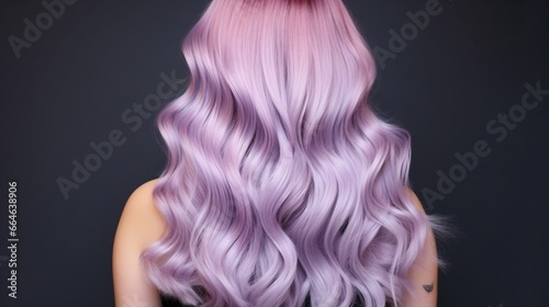 featuring a gradient transitioning of hair from lavender to lilac.