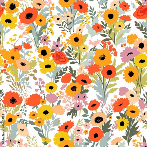 seamless floral pattern © samrina soomro