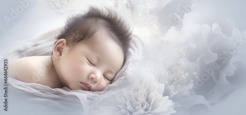 Asian baby boy lying in soft fabrics .Child health tragedy. Concept of neonatal mortality and stillbirth. Loss, funerals, pediatric bereavement. Awareness. Infant funeral. Family tragedy.
