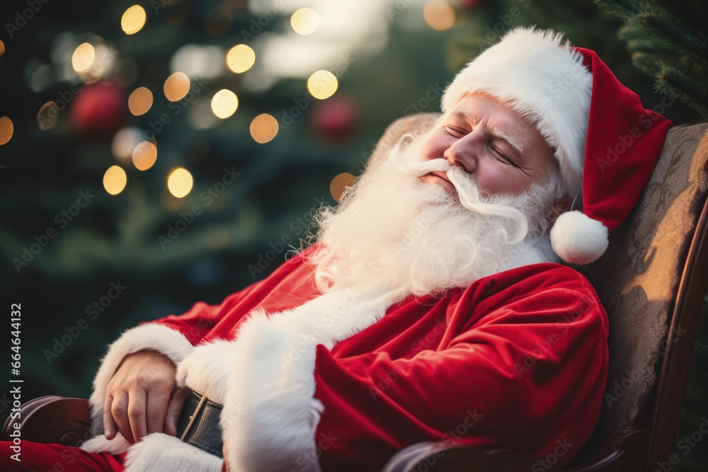 Cute Santa Claus waiting for the holiday Cute Santa Claus waiting for the holiday