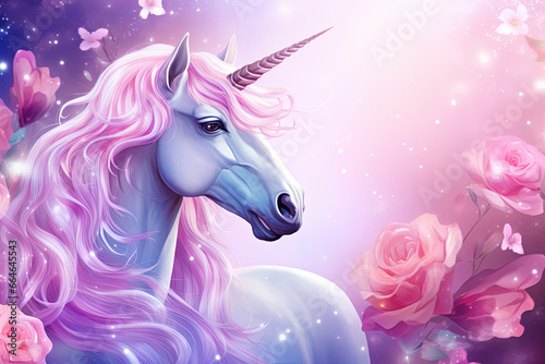 Holographic Unicorn pink background  love  Valentine s Day
