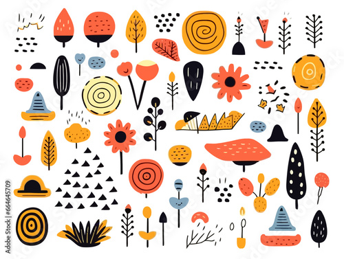 Doodle Doodle, cartoon sticker, sketch, vector, Illustration, minimalistic, image pack