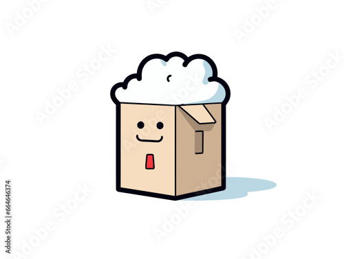 Doodle Out-of-the-box thinking, cartoon sticker, sketch, vector, Illustration, minimalistic
