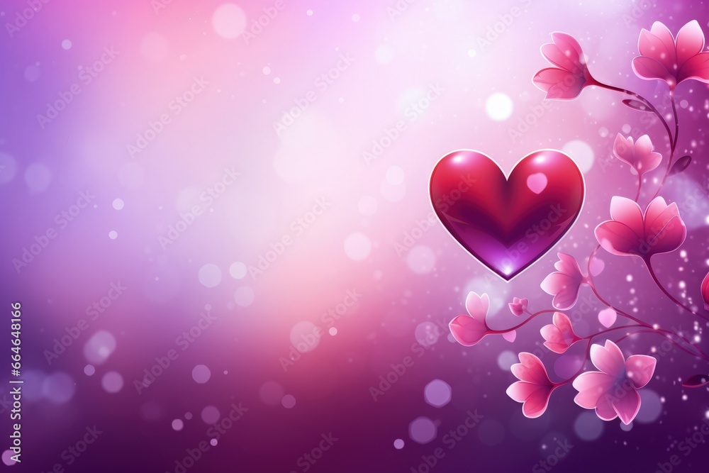 red background, gradient colors, pink, purple, violet, flower, love, romance, heart