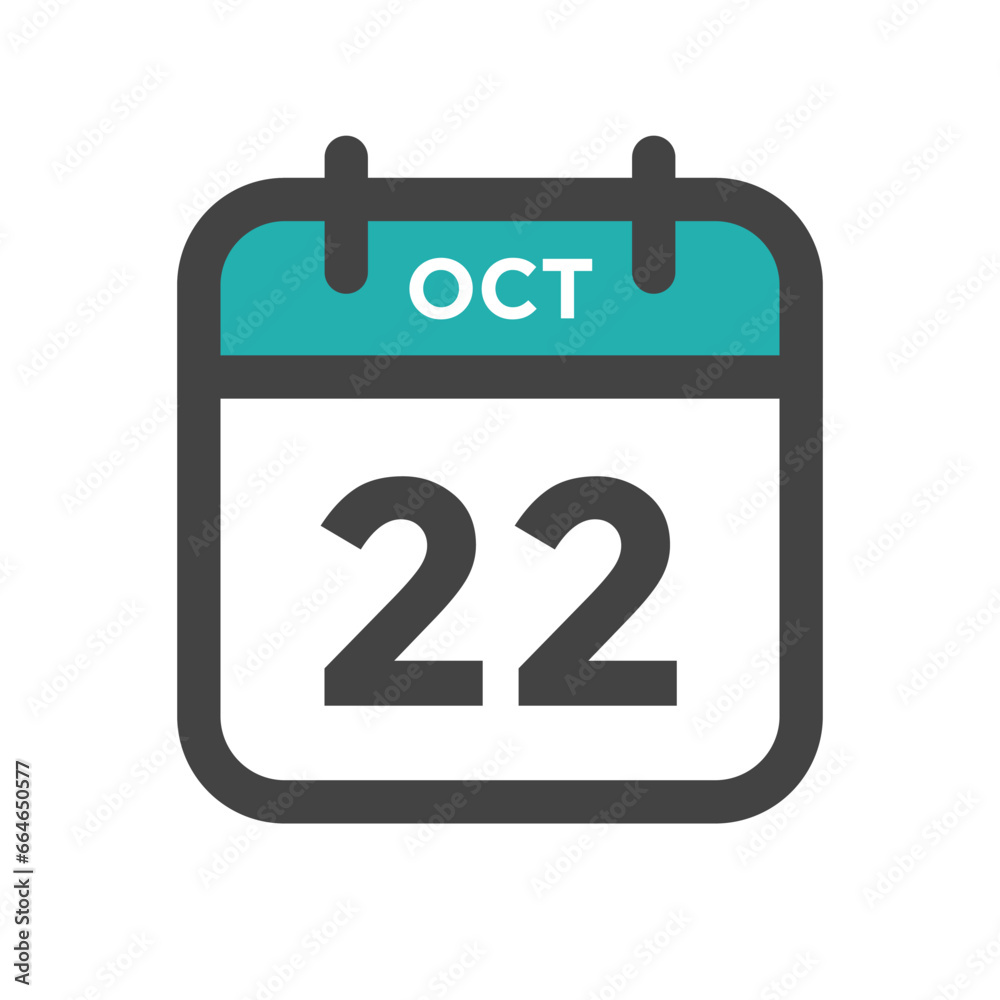 October 22 Calendar Day or Calender Date for Deadlines or Appointment October 22 Calendar Day or Calender Date for Deadlines or Appointment