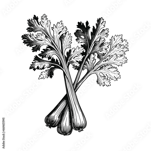 Hand Drawn Sketch Celery Illustration

