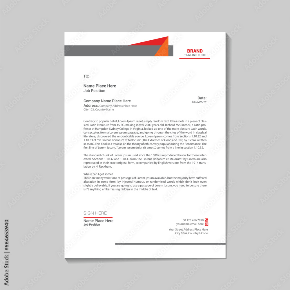 Exclusive business letterhead design template Exclusive business letterhead design template