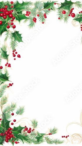 Christmas floral background with copy space