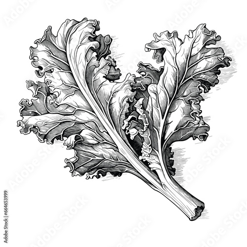 Hand Drawn Sketch Kale Illustration
