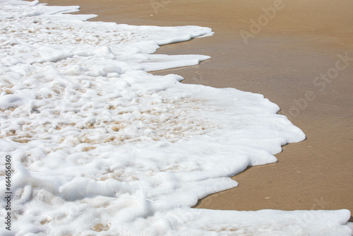 foam on sand