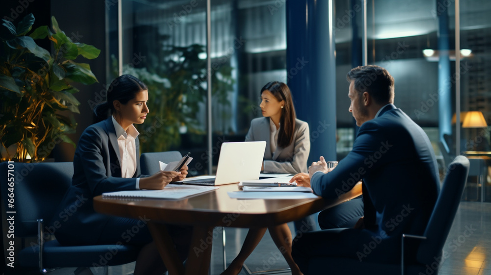 business people working in office