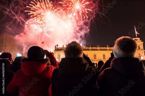 People watching fireworks © Erik