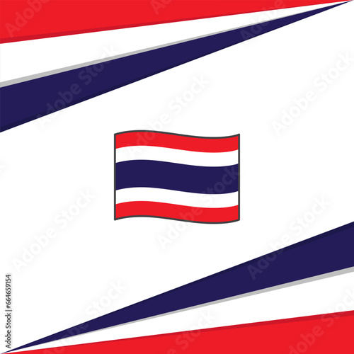 Thailand Flag Abstract Background Design Template. Thailand Independence Day Banner Social Media Post. Thailand Design