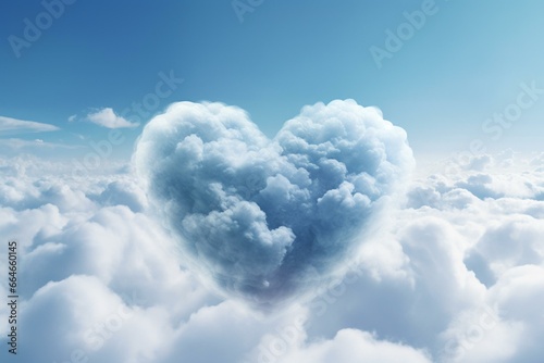 a heart shape made of clouds. Generative AI