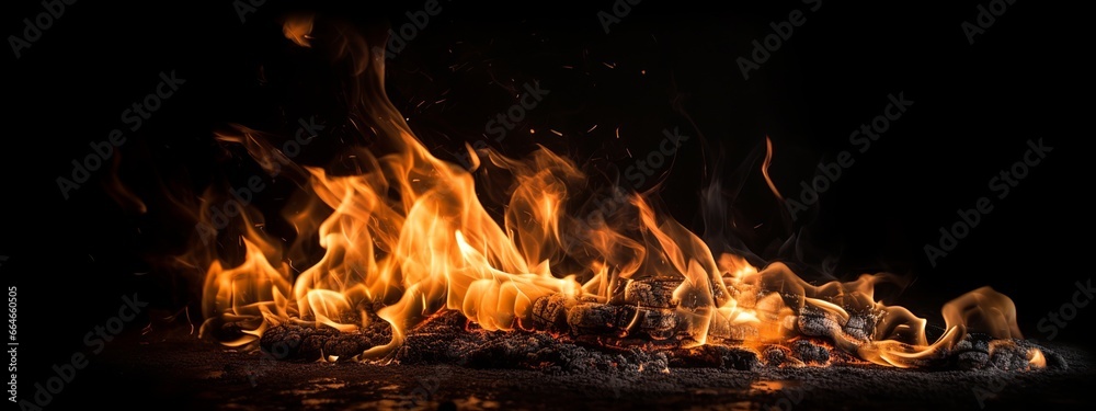 Fototapeta premium flame, fire, blaze, inferno, combustion, heat, burning, ignition, incandescence, wildfire, conflagration, ember, scorching, kindle, flare, pyre, torch, hearth, scalding, generative ai