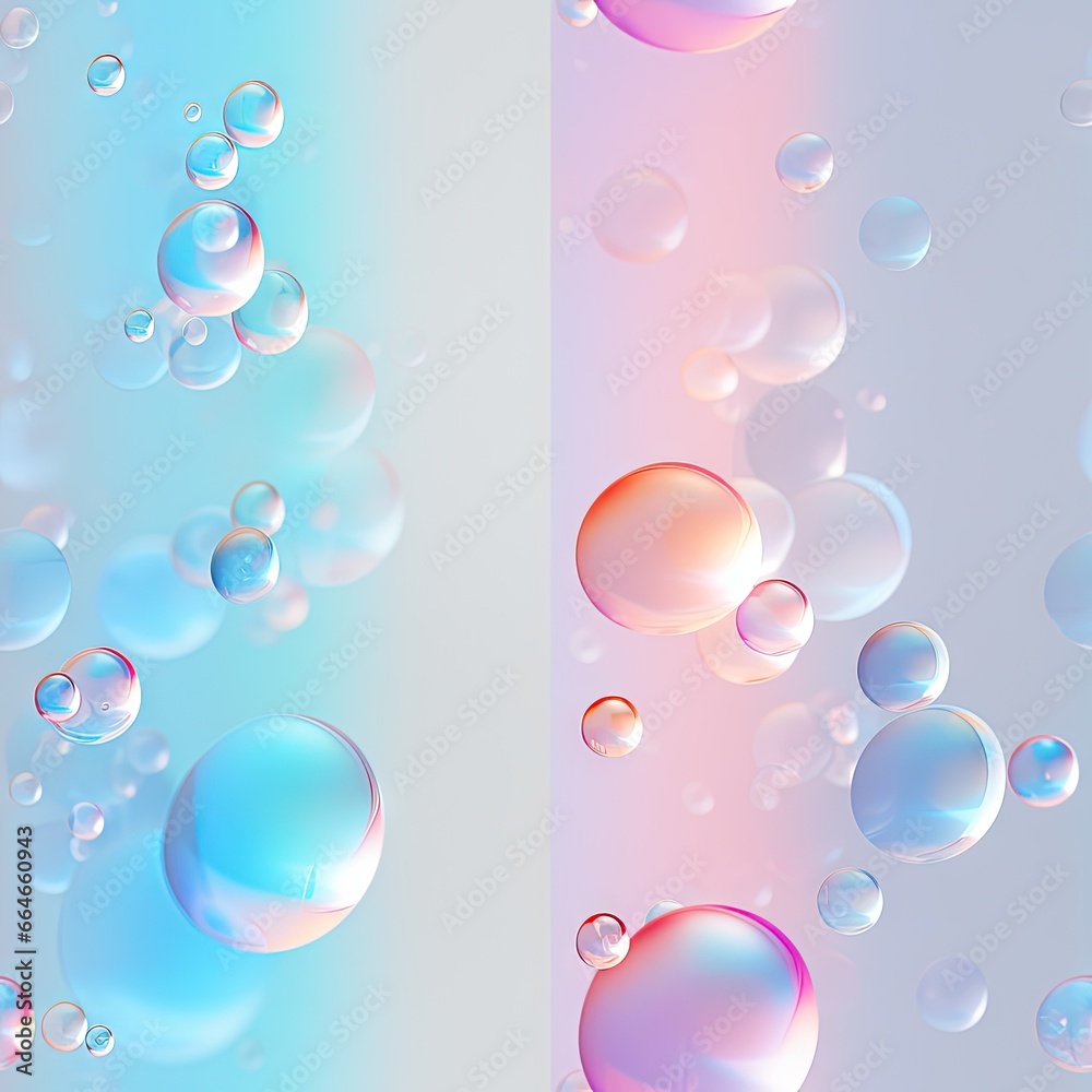 bubbles on blue background