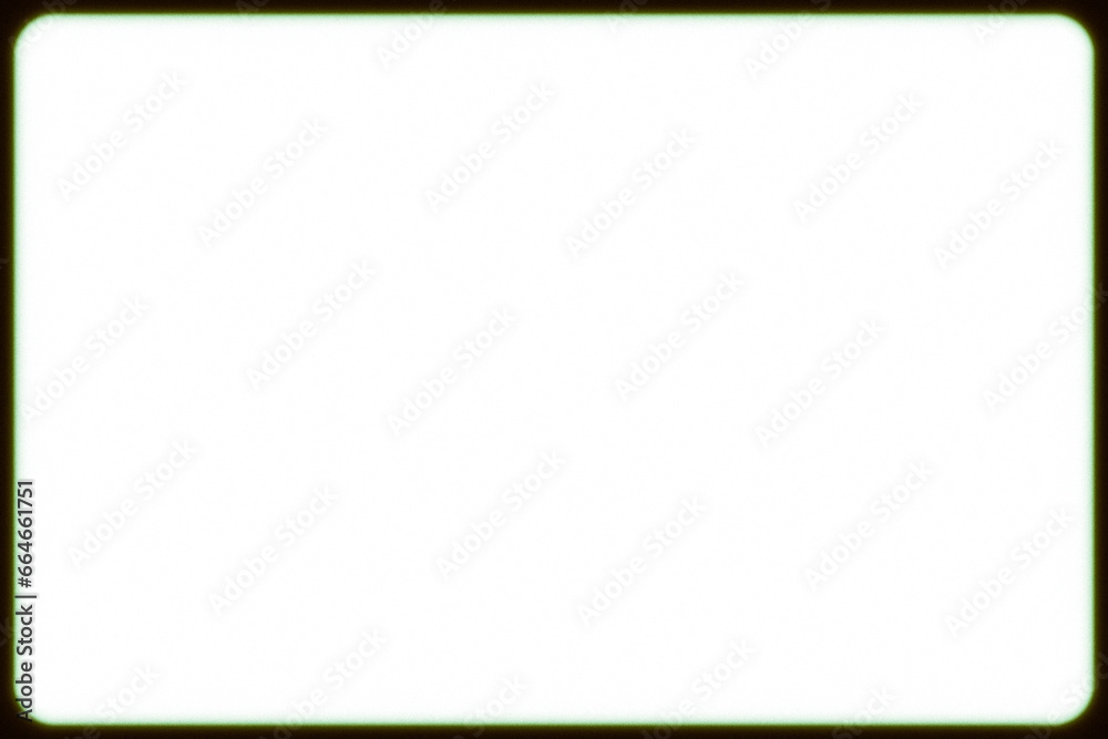 Vintage photo slider empty frame cell with small vignette, film and green chromatic aberration. Transparent background (png image), useful for design, vintage film effects, and backgrounds