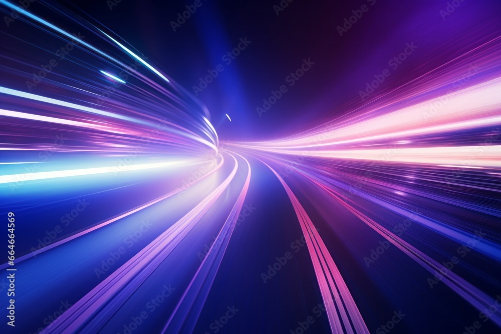 Abstract radiant light rays creating a dynamic sense of speed and movement in vibrant blue and pink hues Abstract radiant light rays creating a dynamic sense of speed and movement in vibrant blue and pink hues