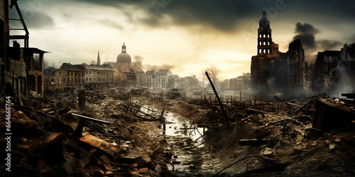 background of world war. Generative AI.