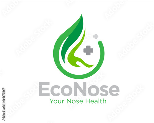herbal medical nose logo designs for medical service