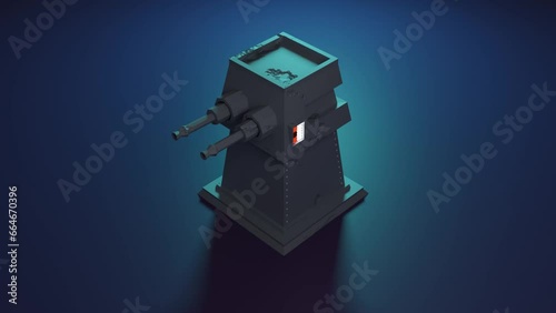 Fun Science Fiction Turret Animation Laser Sci Fi Outer Space Galaxy 