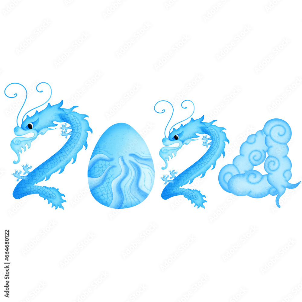 Fototapeta premium Blue dragon 2024